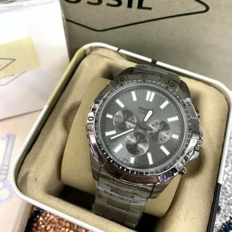 Fossil Garrett Chronograph Smoke Stainless-Steel Men's Watch | FS5621